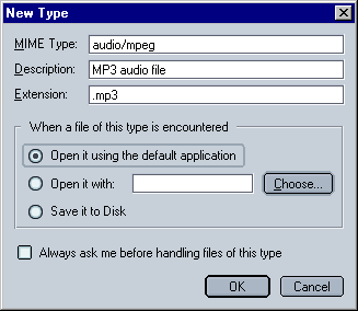 Add a new mime type
