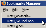 create a new live bookmark