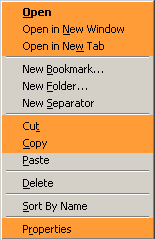 toolbar context menu